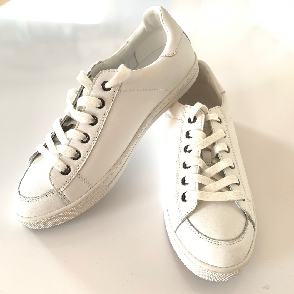 Coach white leather men’s shoes size 10